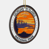 ジョージアンベイ諸島国立公園カナダバッジ セラミックオーナメント (右)