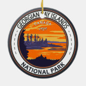 ジョージアンベイ諸島国立公園カナダバッジ セラミックオーナメント (裏面)