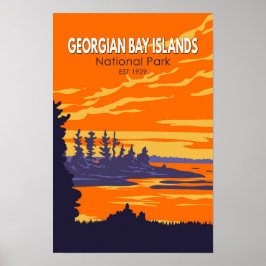 ジョージアンベイ諸島国立公園カナダヴィンテージ ポスター