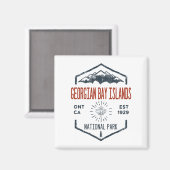 ジョージアンベイ諸島国立公園カナダヴィンテージ マグネット (正面/裏面)