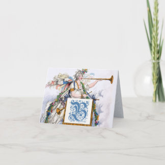 ジョージアンリージェンシーイニシャルBモノグラムノテカーズ ノートカード