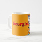 ジョージアヴィンテージの地図 コーヒーマグカップ (正面左)