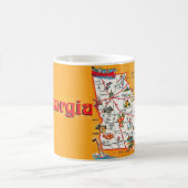 ジョージアヴィンテージの地図 コーヒーマグカップ (中央)
