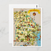 ジョージアヴィンテージの地図 ポストカード (正面/裏面)