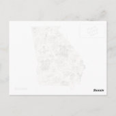 ジョージアヴィンテージ写真地図アンティーク州図 ポストカード (裏面)