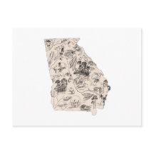 ジョージアヴィンテージ写真地図アンティーク州図