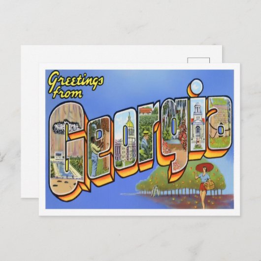 ジョージアヴィンテージ大文字葉書 ポストカード (正面/裏面)