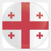 ジョージア丸アイコン国旗 スクエアシール (正面)