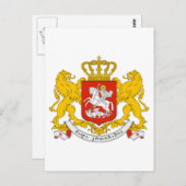 ジョージア公式コートオブアームズ紋章 ポストカード (正面/裏面)