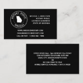 ジョージア公証人公共サービス 名刺 (正面/裏面)