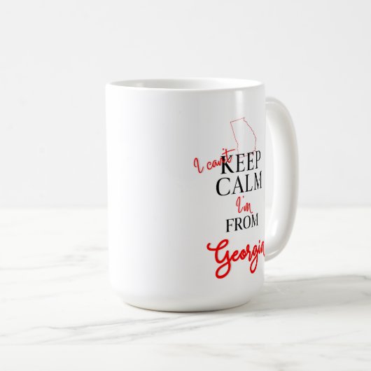 ジョージア出身保では落ち着かない コーヒーマグカップ (正面右)