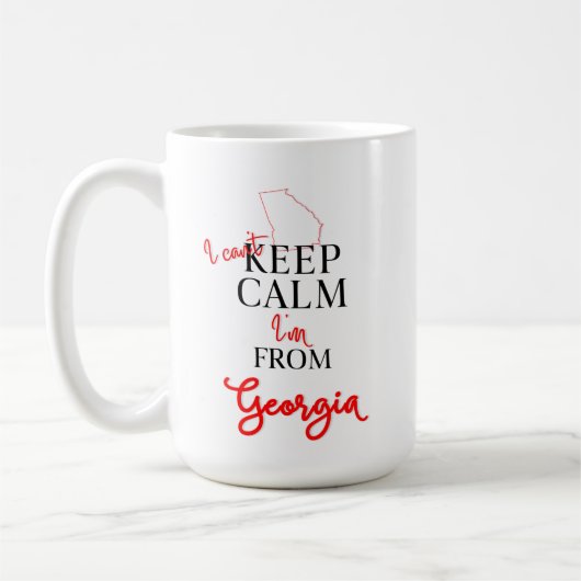 ジョージア出身保では落ち着かない コーヒーマグカップ (左)