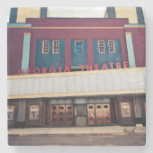 ジョージア劇場アテネジョージア大理石コースター。 ストーンコースター (正面)