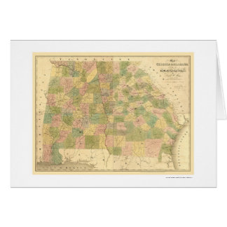 ジョージア及びアラバマの鉄道地図1839年