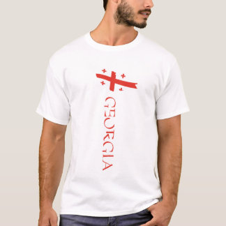 ジョージア国地図フラグ Tシャツ