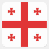 ジョージア国旗のステッカー スクエアシール (正面)