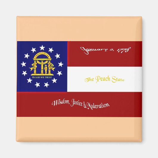 ジョージア国旗のマグネット マグネット (正面)