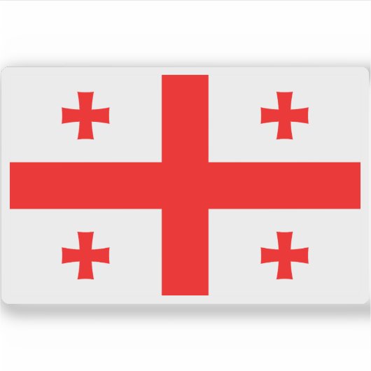 ジョージア国旗 シール (正面)