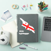 ジョージア国旗 チャーミングな愛国心マップ シール (iPadカバー)