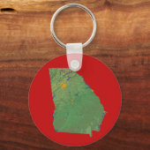 ジョージア地図キーチェーン キーホルダー (正面)