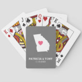 ジョージア地図ホーム州ラブカスタムズハート トランプ (裏面)