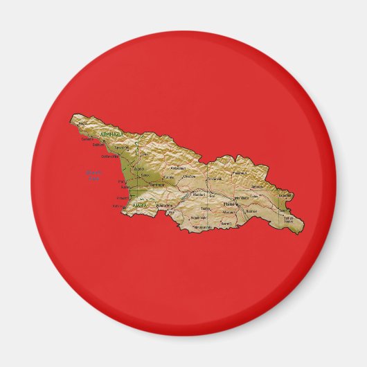ジョージア地図マグネット マグネット (正面)