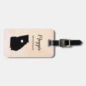 ジョージア地図ラゲッジタグ、ウェディングパーティーへようこそ ラゲッジタグ (正面横)