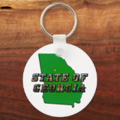 ジョージア地図州概要・写真文字 キーホルダー (正面)