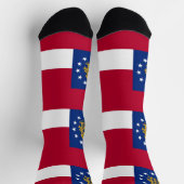 ジョージア地球に優し州旗を持つ女性用ソックス ソックス (上部)