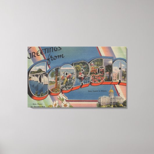 ジョージア大文字の情景グルジア キャンバスプリント (正面)