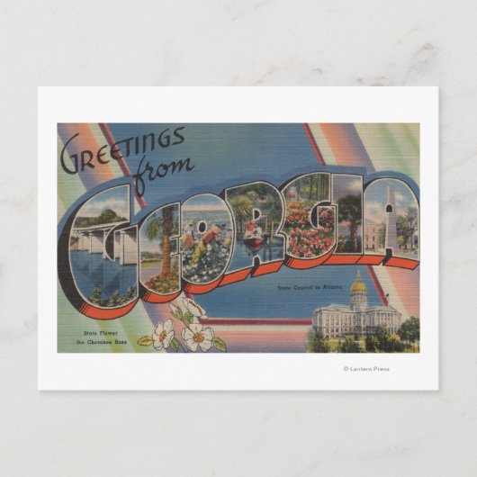 ジョージア大文字の情景グルジア ポストカード (正面)