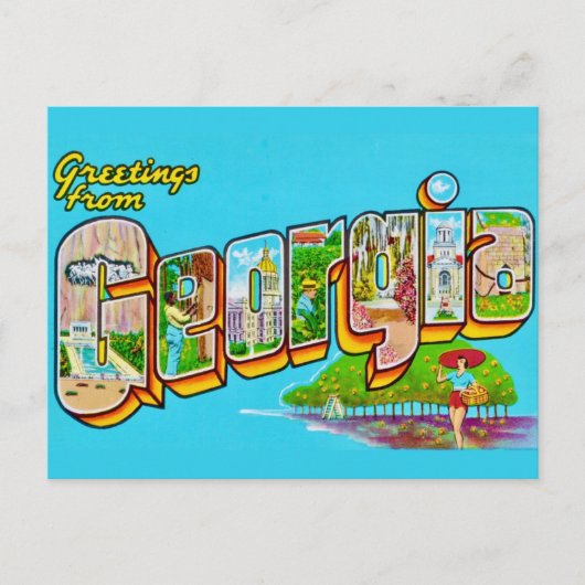 ジョージア州からこんにちは ポストカード (正面)