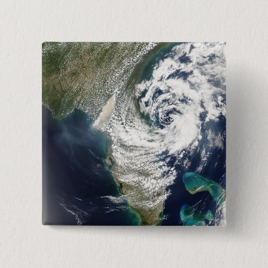 ジョージア州とフロリダ州での火災と煙 缶バッジ (正面)