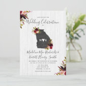 ジョージア州のおしゃれな目的地ウェディング　招待状 招待状 (スタンド正面)