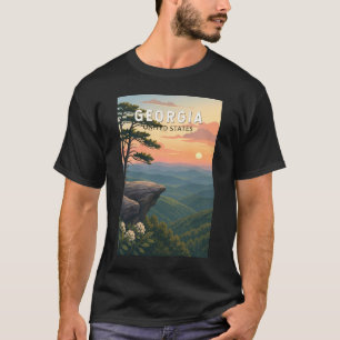 ジョージア州のイラスト 旅行 アート ヴィンテージ Tシャツ