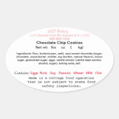 ジョージア州のカントリー食品法ラベル 農家の市場 楕円形シール (正面)