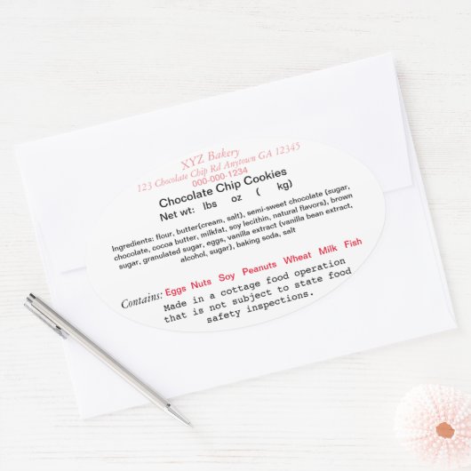 ジョージア州のカントリー食品法ラベル 農家の市場 楕円形シール (封筒)