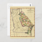 ジョージア州の地図（1810年頃） ポストカード (正面/裏面)