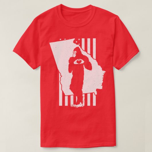 ジョージア州の地図 Tシャツ (デザイン正面)