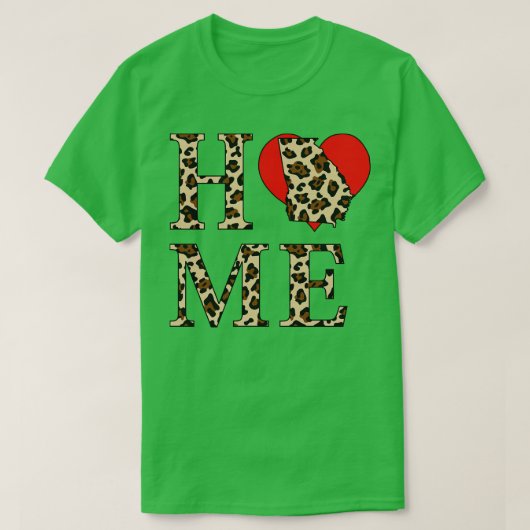 ジョージア州の家 レパード プリント Tシャツ (デザイン正面)