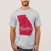 ジョージア州の形のTシャツ Tシャツ (正面)