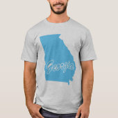 ジョージア州の形のTシャツ Tシャツ (正面)