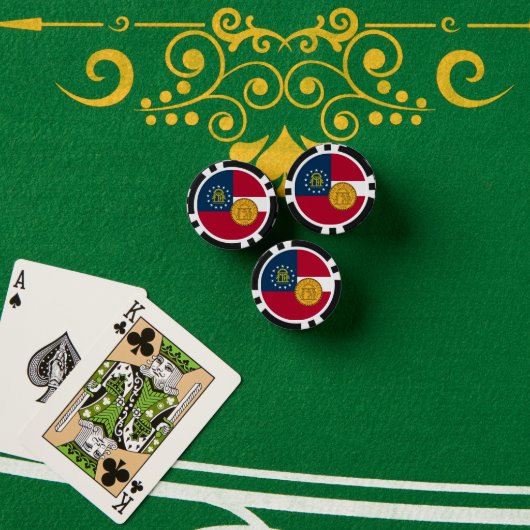 ジョージア州の旗とシール, ジョージア州の旗 ポーカーチップ (ポーカーテーブル (スタック))
