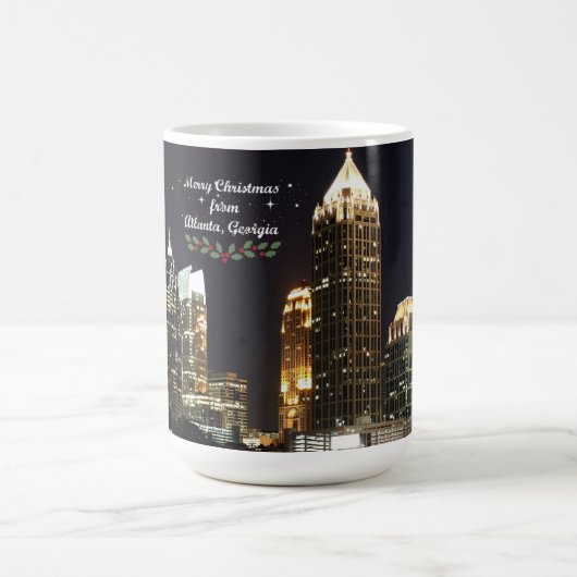 ジョージア州アトランタからのメリークリスマス コーヒーマグカップ (中央)