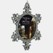 ジョージア州アトランタからのメリークリスマス スノーフレークピューターオーナメント (左)