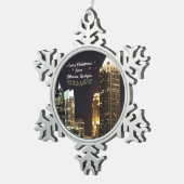 ジョージア州アトランタからのメリークリスマス スノーフレークピューターオーナメント (右)