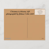 ジョージア州アトランタのクリスマス シーズンポストカード (裏面)