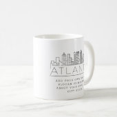 ジョージア州アトランタ様式のスカイライン |スローガカスタムン コーヒーマグカップ (正面右)