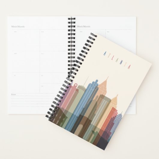 ジョージア州アトランタ |都市スカイライン プランナー手帳 (ディスプレー)