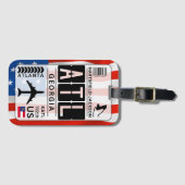 ジョージア州アトランタ ATL  luggage tag ラゲッジタグ (正面横)